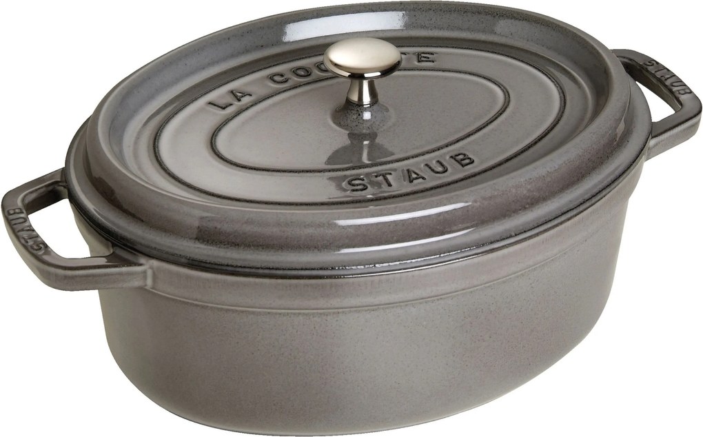 Staub La Cocotte Cocotte 31 cm / 5,5 l, Ovaal, Grafietgrijs - La Cocotte - Staub
