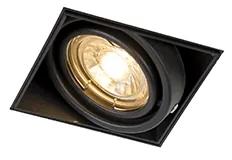 Inbouwspot zwart GU10 draai- en kantelbaar trimless - Oneon Modern GU10 vierkant Binnenverlichting Lamp