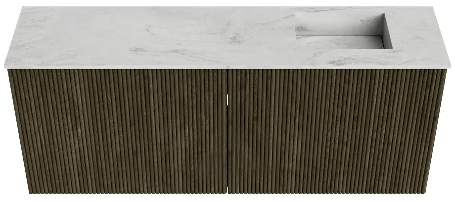 Mondiaz Joya DLux 100cm toiletmeubel shadow met wastafel faye rechts 1 kraangat opalo
