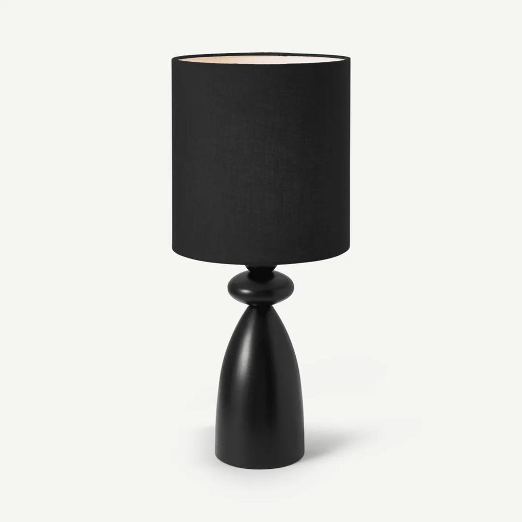 Leiba tafellamp, zwart hout