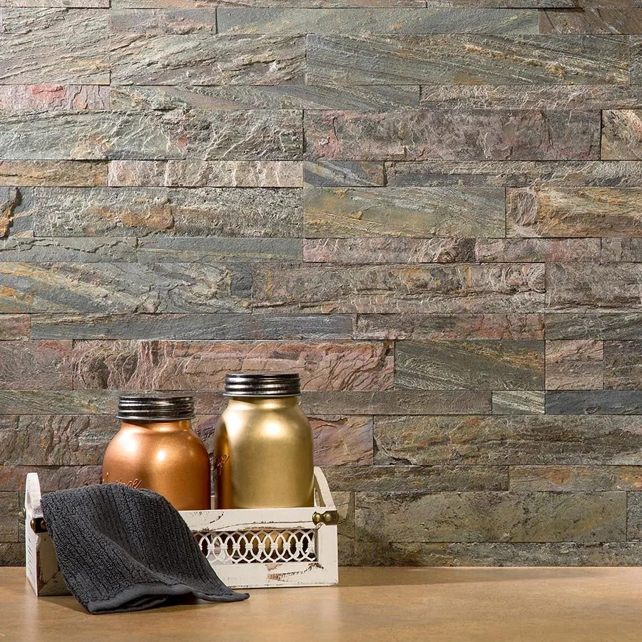 Zelfklevend Natuursteen Forest Fire | Paneli Natuursteen Wandpanelen