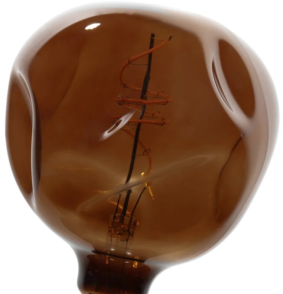 Set van 5 E27 dimbare LED lampen T125 bruin 4W 120 lm 1800K