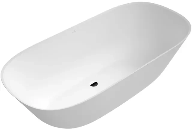 Villeroy & Boch Theano vrijstaand duobad - 175x80cm - kunststof quaryl - ovaal - Mat Wit ubq175anh7f200v-rw