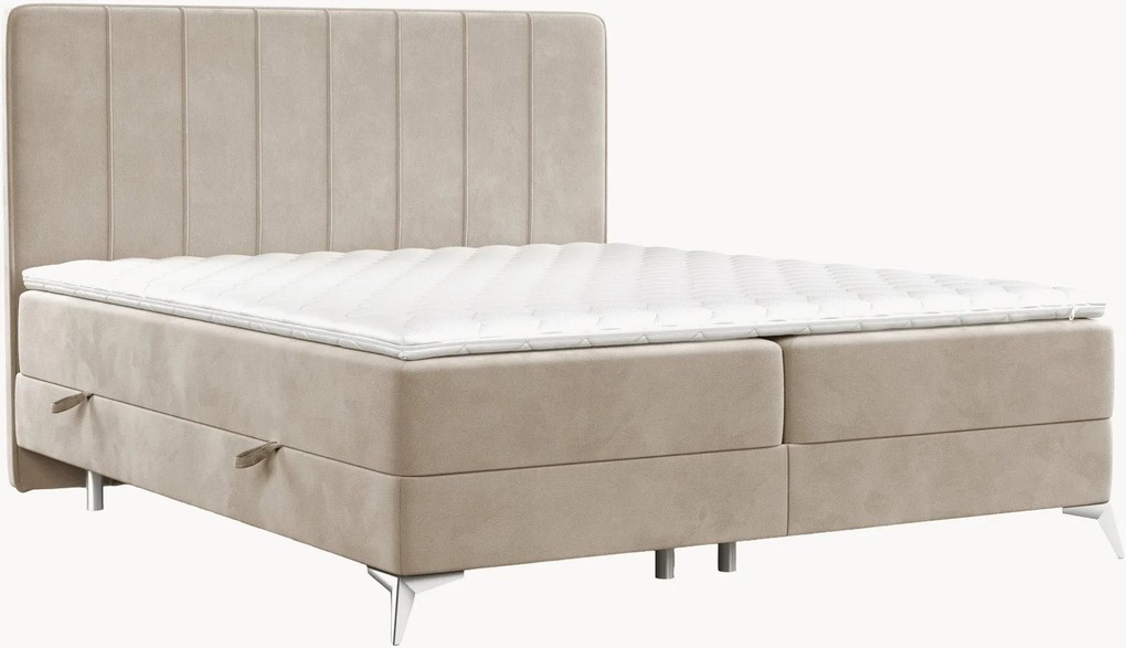 Handgemaakt fluwelen divan bed Aggaz met opbergruimte, H3