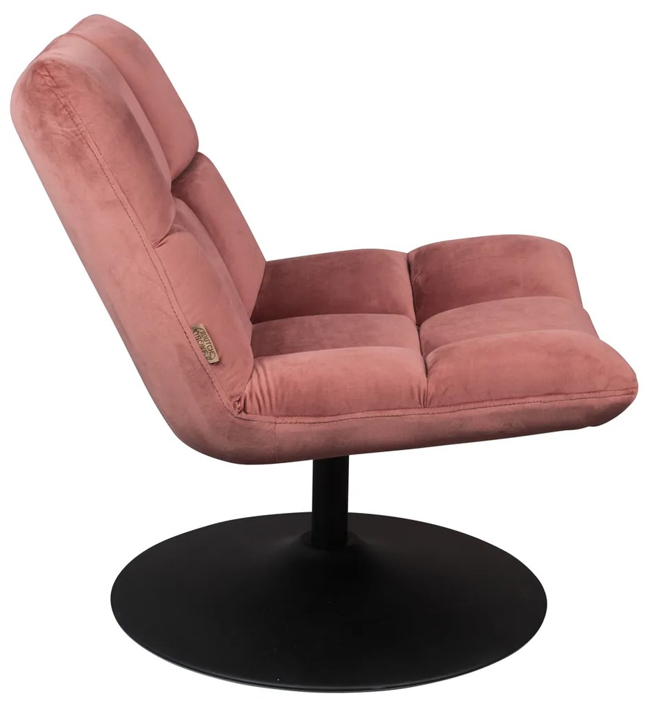 Dutchbone Bar Velvet Roze Draaifauteuil Fluweel