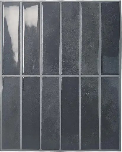 Tegelsticker Donker Grijs Langwerpig - 29 cm x 22.9 cm x 0.11 cm | 0.07 kg | Paneli zelfklevende steenstrips