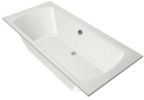 Xenz Robijn Duobad - 190x90x48 - afvoer Midden - acryl - wit mat 6988-03
