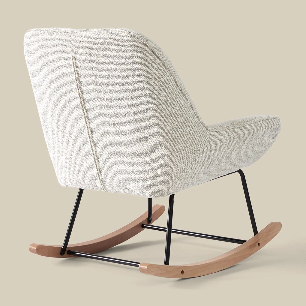 Schommelstoel Beige Stof