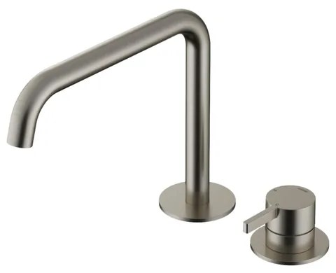 Hotbath Ace Wastafelmengkraan - opbouw - draaibare uitloop - 2gats - Geborsteld nikkel (RVS) AC023GN