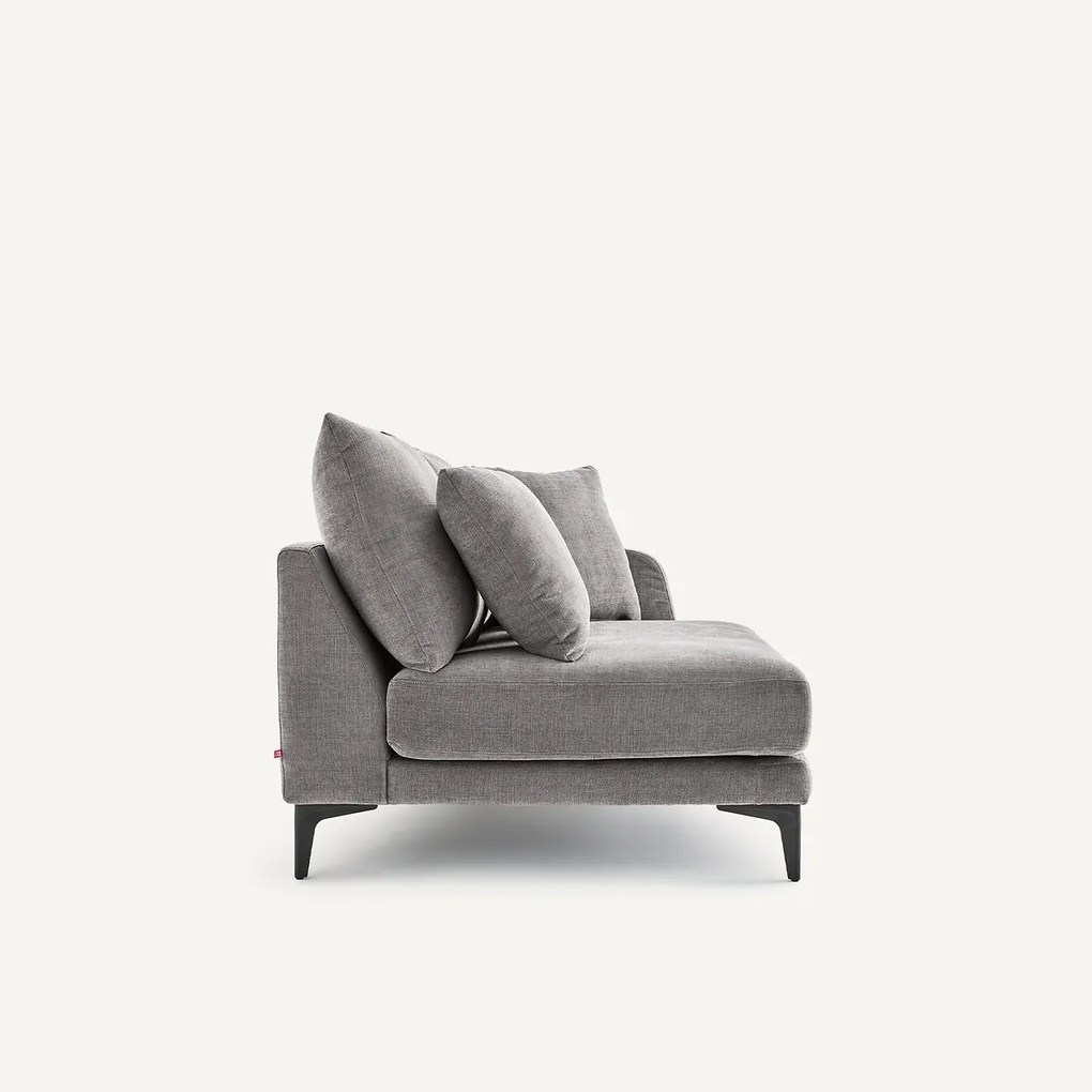 Halve bank, 2-zit van polyester en katoen, MODERNISTE