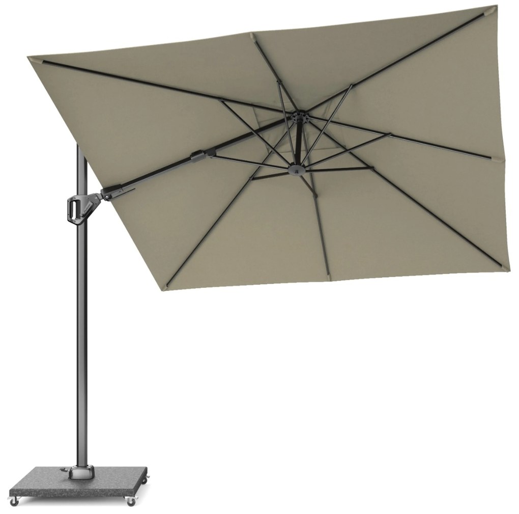 Zweefparasol 2.7x2.7m T2 (excl. voet) taupe Taupe-naturel-bruin Platinum Voyager