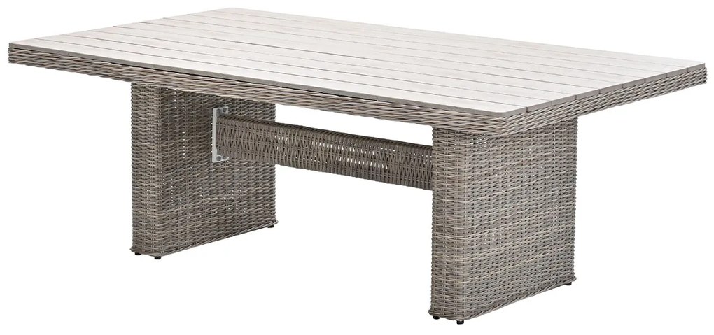Garden Impressions Tennessee lounge dining tafel 180x100 cm vintage willow - light teak vironwood
