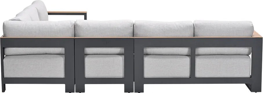 Garden Impressions Malakka loungebank 4-delig - light teak look