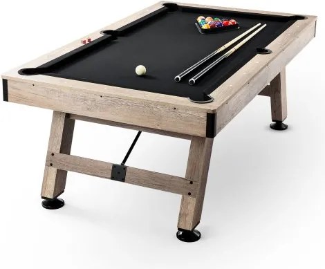 VEVOR Pooltafel, 2,13 m Pooltafel, Pooltafel met verstelbare poten, Pooltafelset inclusief ballen, keuen, krijt en borstel, Perfect voor de familiespeelkamer voor kinderen en volwassenen