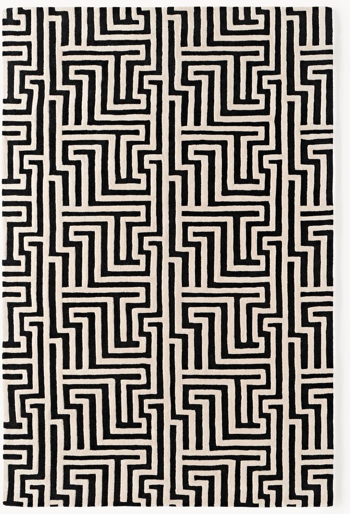 Handgetuft hoog-laag wollen vloerkleed Monty