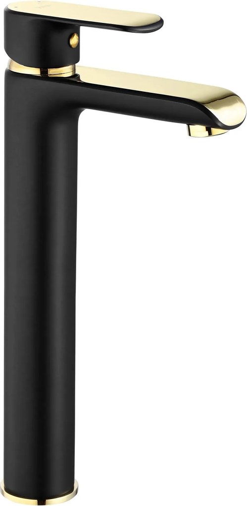 Wastafelkraan Rea Bloom Black/Gold High