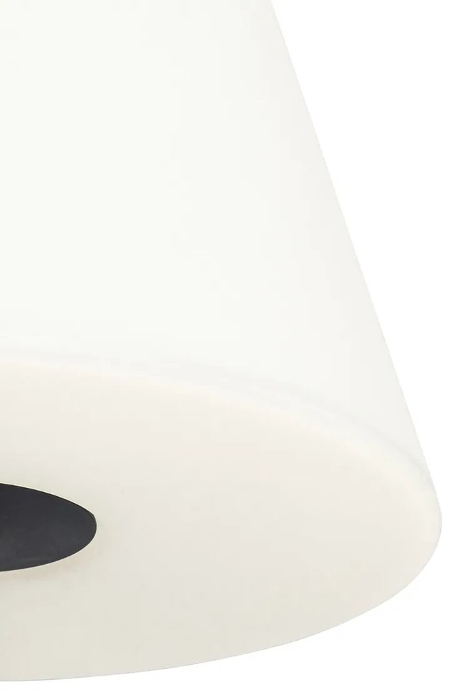 Smart vloerlamp zwart met witte kap 35 cm IP65 incl. Wifi A60 - Virginia