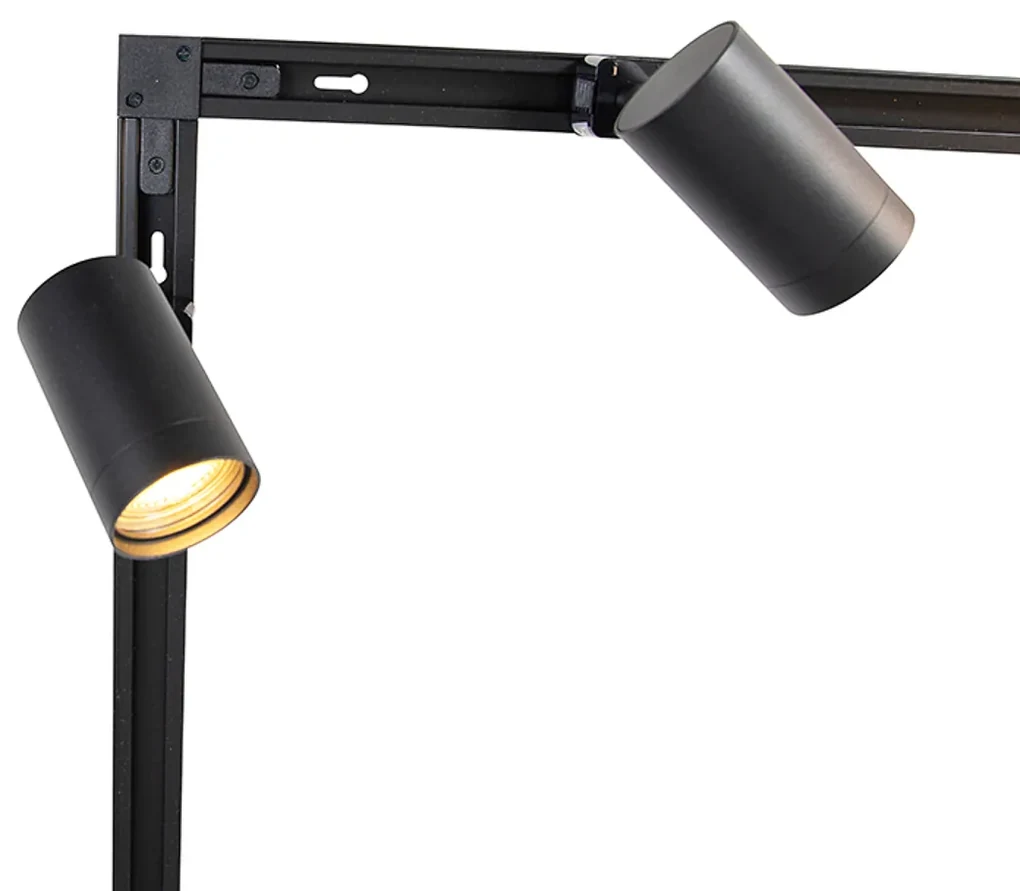 Modern railsysteem met 14 spots zwart 1-fase - Iconic Jeana | BIANO