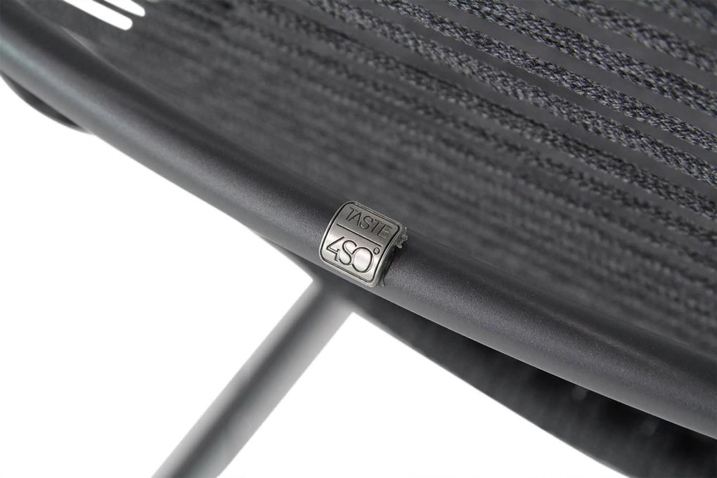 Tuinstoel stapelbaar Rope Grijs-antraciet Taste Elba incl. Lifestyle Garden Furniture cushion (1 stuk)