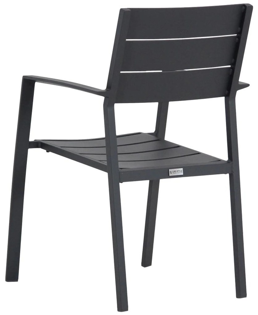 Tuinset 6 personen 220 cm Aluminium Grijs Lifestyle Garden Furniture Stella/Residence