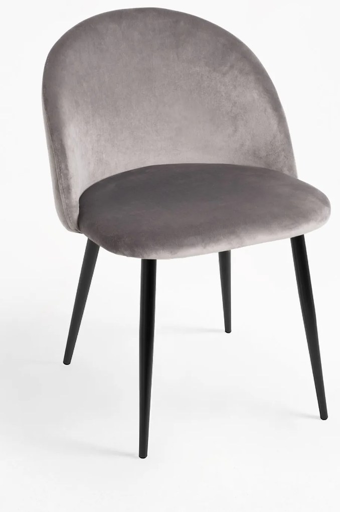 Zwarte Vint fluwelen stoel