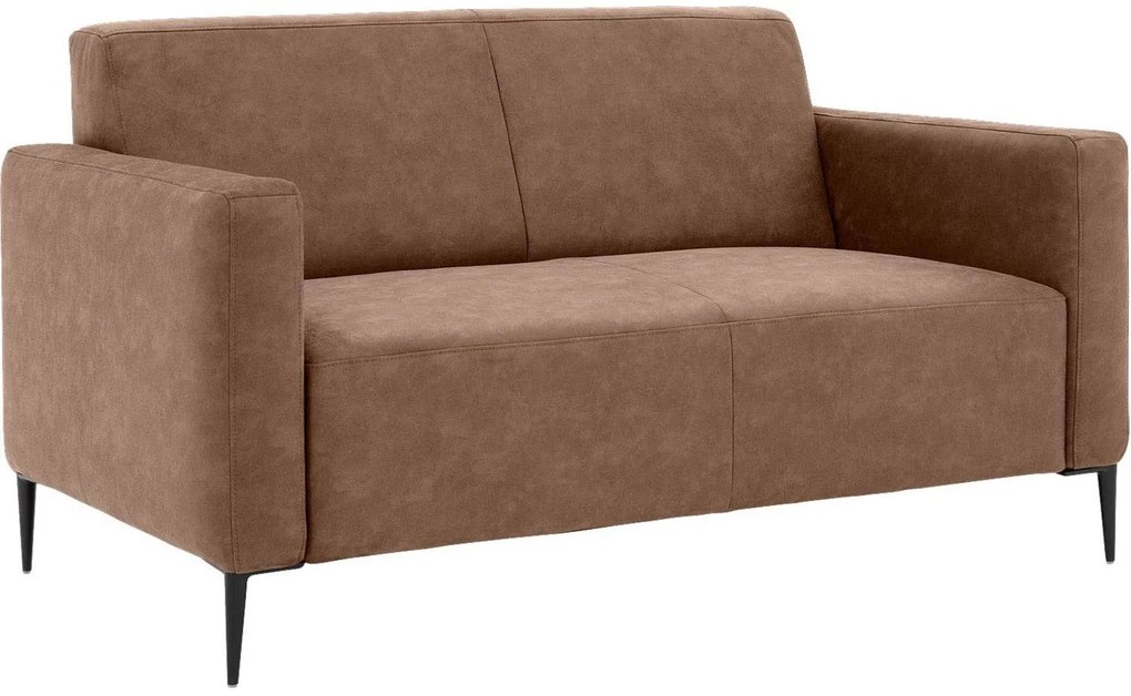 Goossens Key West bruin, micro leer, 2-zits, modern design