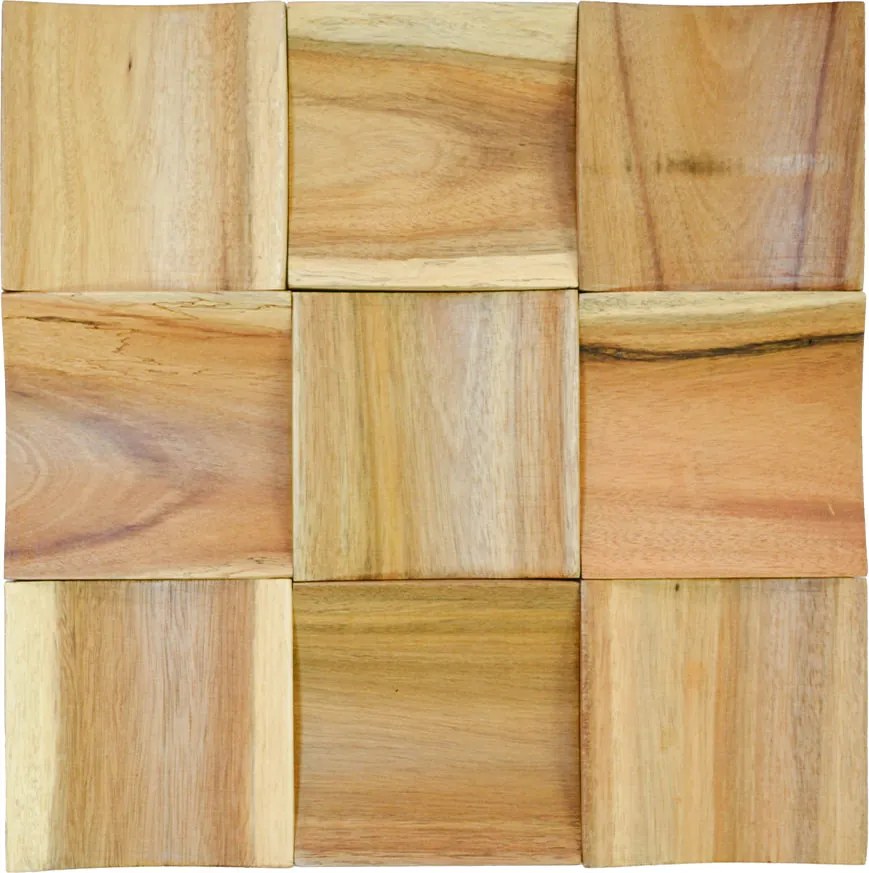 3D Houten Wandpaneel | Timeless Teak | 30×30 cm | Wanddecoratie