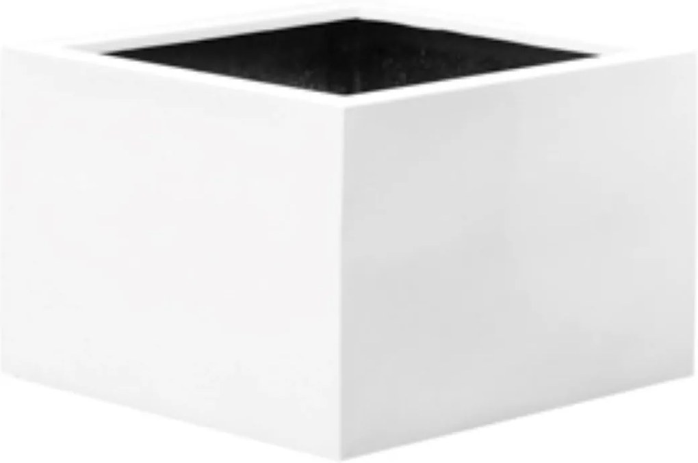 Bloempot Jumbo middle high xl essential 110x110x70 cm glossy white vierkant