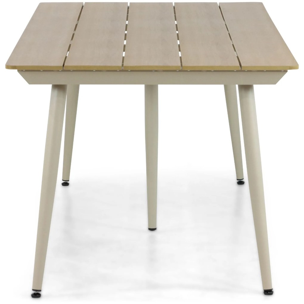 Dining Tuintafel rechthoekig  240 x 92 cm Aluminium/Polywood (teakfinish) Taupe Matale