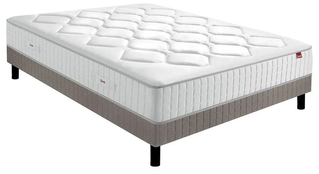 Ensemble matras met veren le Délicatesse + beddenbodem