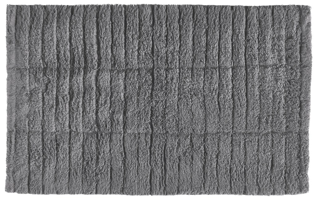 Badmat - tiles - grijs - 100% katoen - 80 x 50 cm