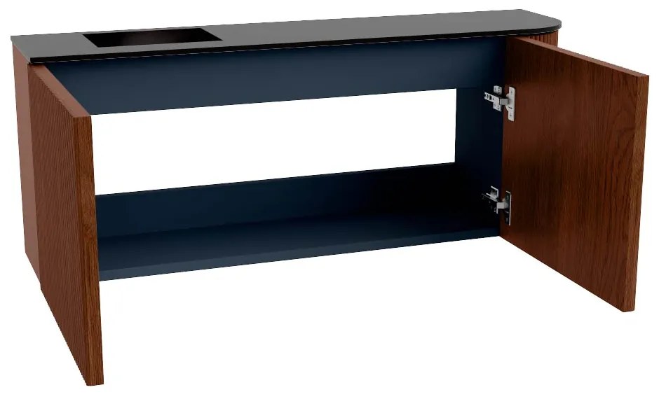 Mondiaz Joya 100cm toiletmeubel ronding rechts ruby met wastafel faye links zonder kraangat urban