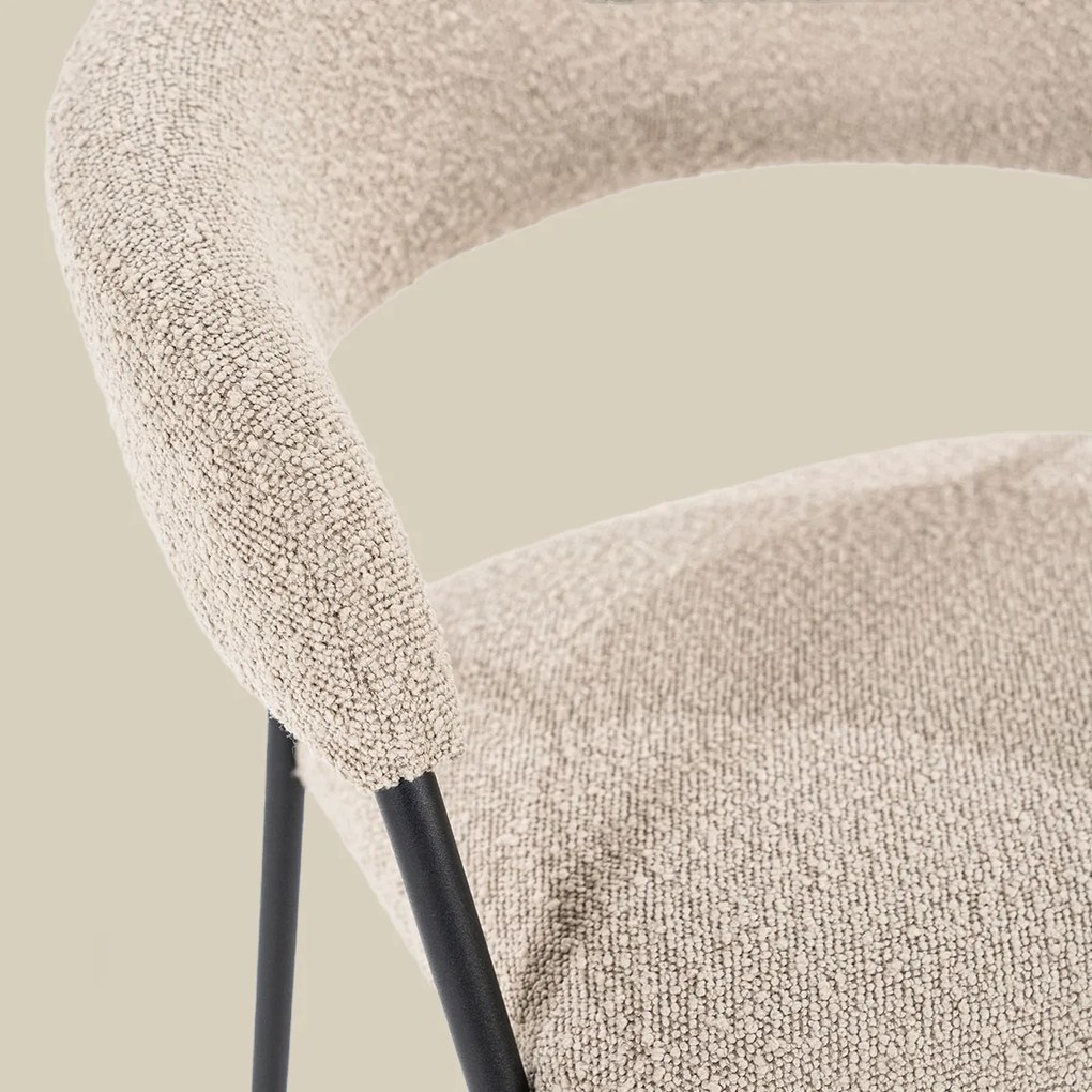 Eleonora Luka Barkruk Boucle Stof Taupe