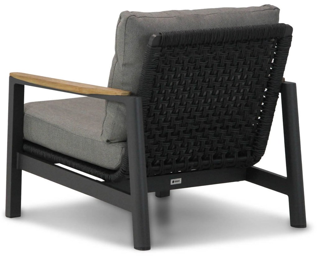 Stoel en Bank Loungeset 5 personen Aluminium/Rope Grijs Coco Ralph/Rimini