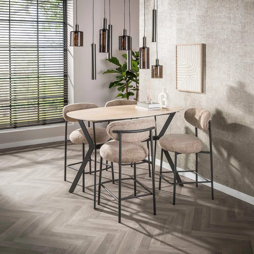 Ronde Barstoel Met Rugleuning