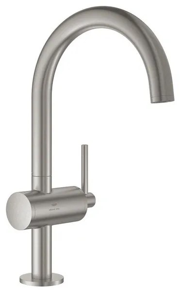 Grohe Atrio L-size wastafelmengkraan push open supersteel 24362DC0