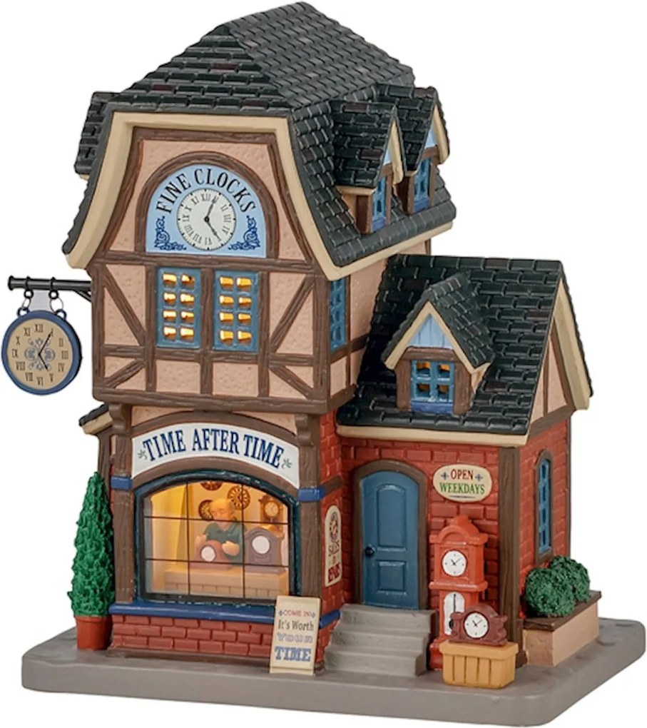 Lemax - 'Time After Time' - Verlicht gebouw - Exclusief adapter (werkt ook op batterijen)