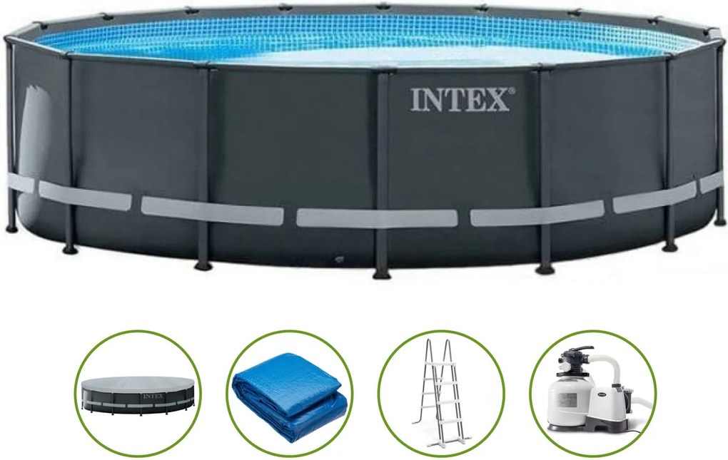 Intex Ultra XTR Frame Set opbouwzwembad - rond - Diameter 488 x H122 cm