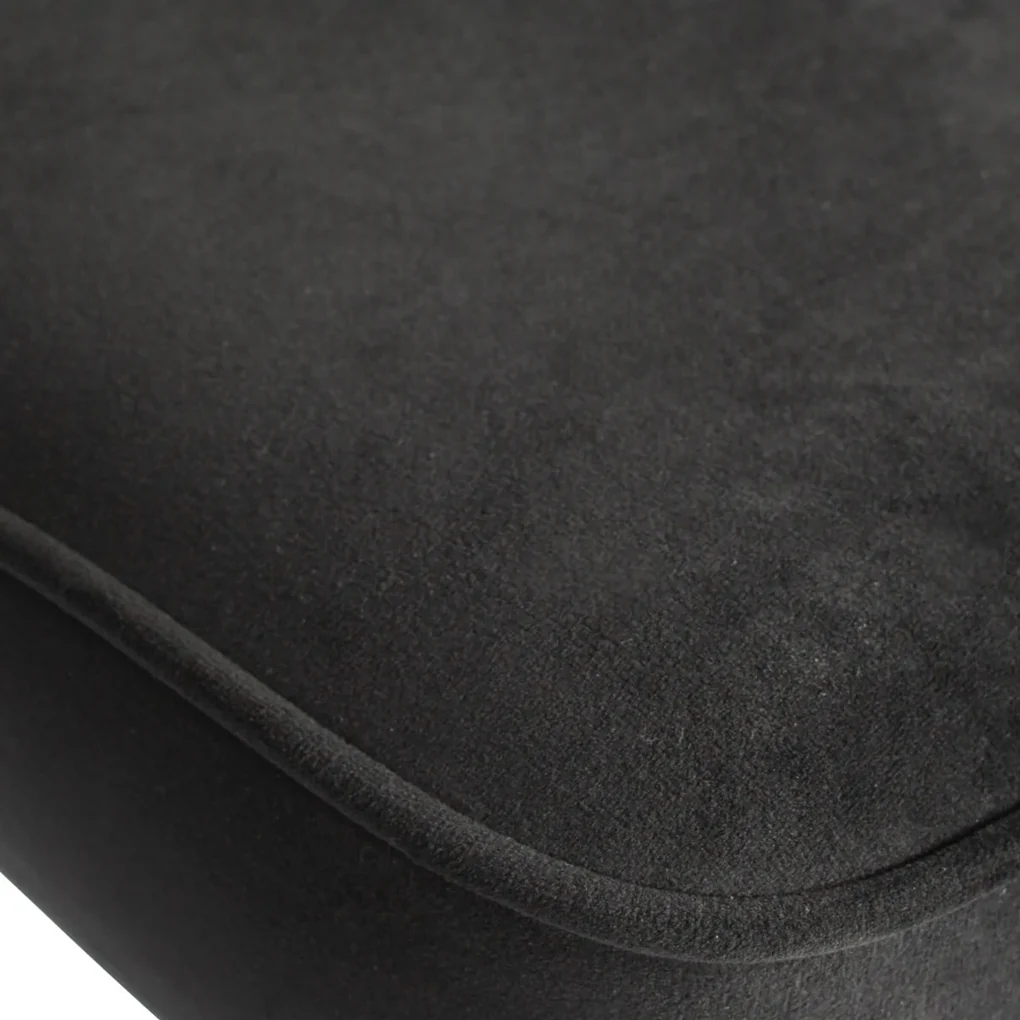 BePureHome Vogue Fluwelen Barstoel Zwart 80 Cm