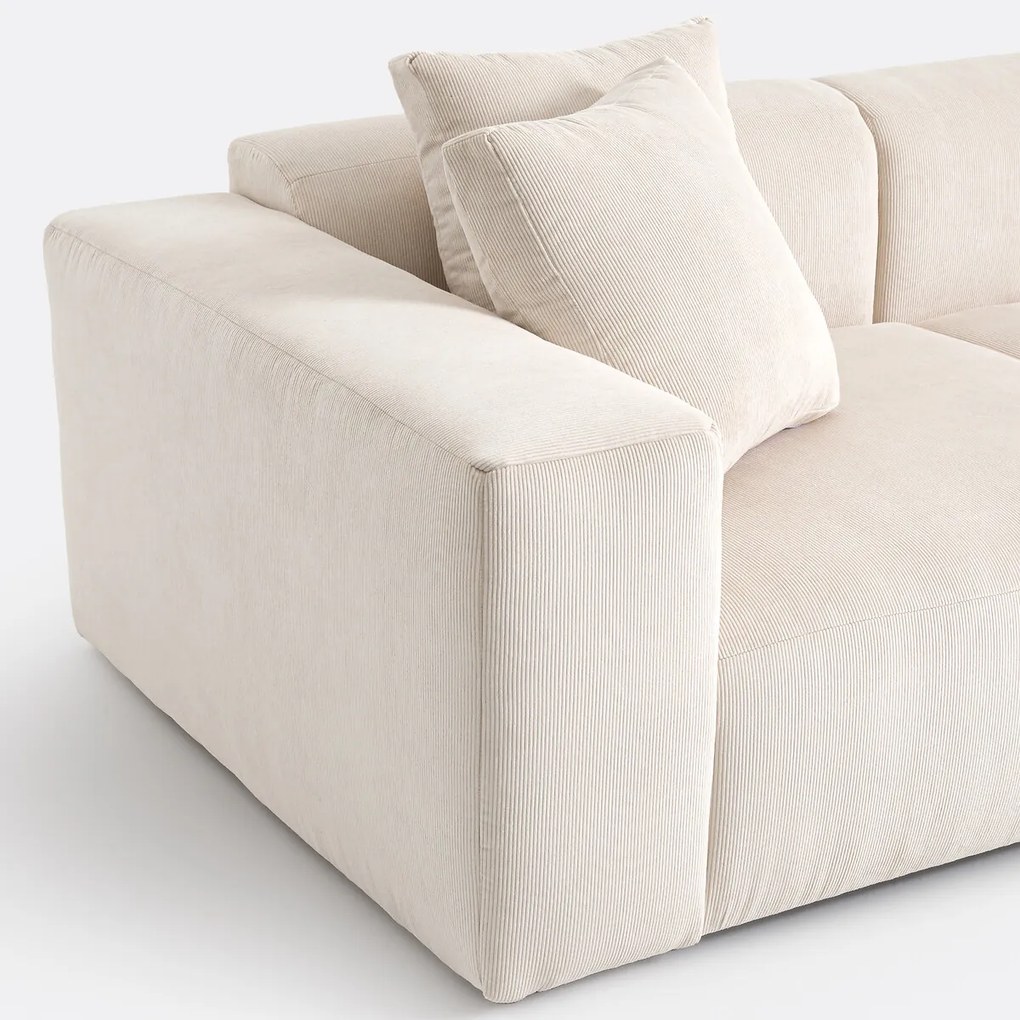 3-zitsbank van fijn ribfluweel, LIORA