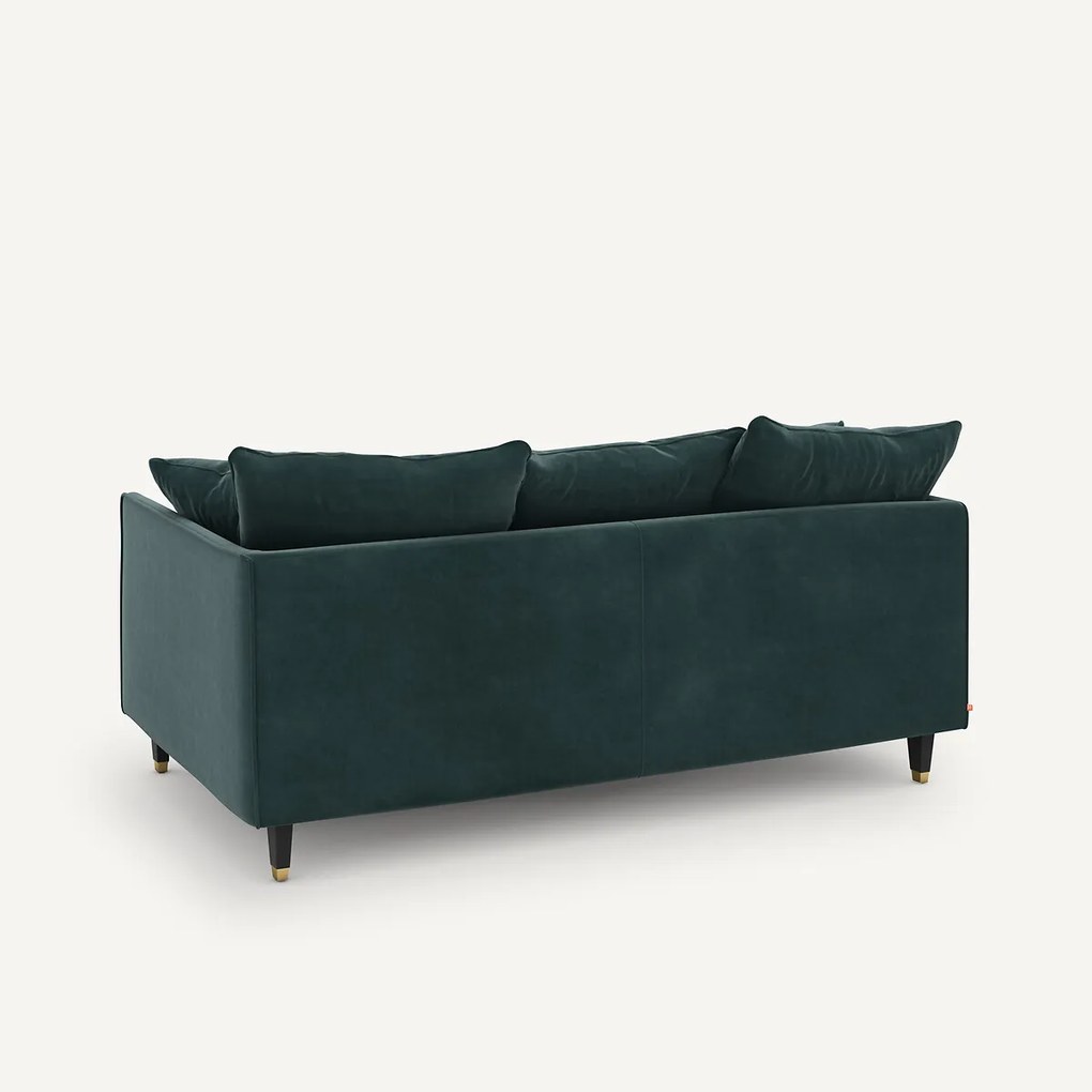 3-zits compacte fluwelen bank, Lazare