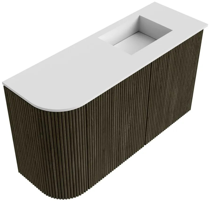 Mondiaz Joya 70cm toiletmeubel ronding links shadow met wastafel faye rechts 1 kraangat talc