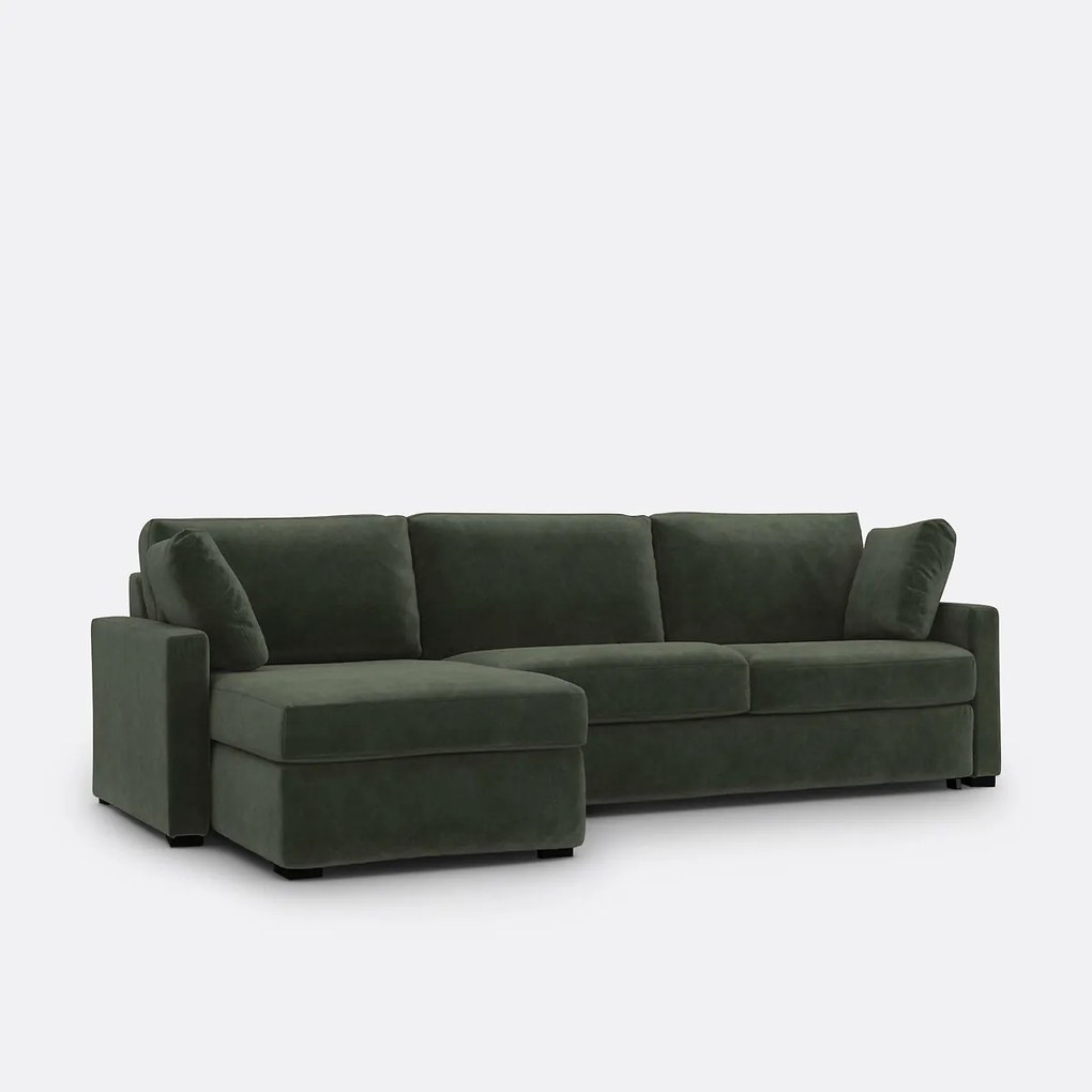 4-zits hoekbank, omvormbaar, fluweel, schuim, TIMOR
