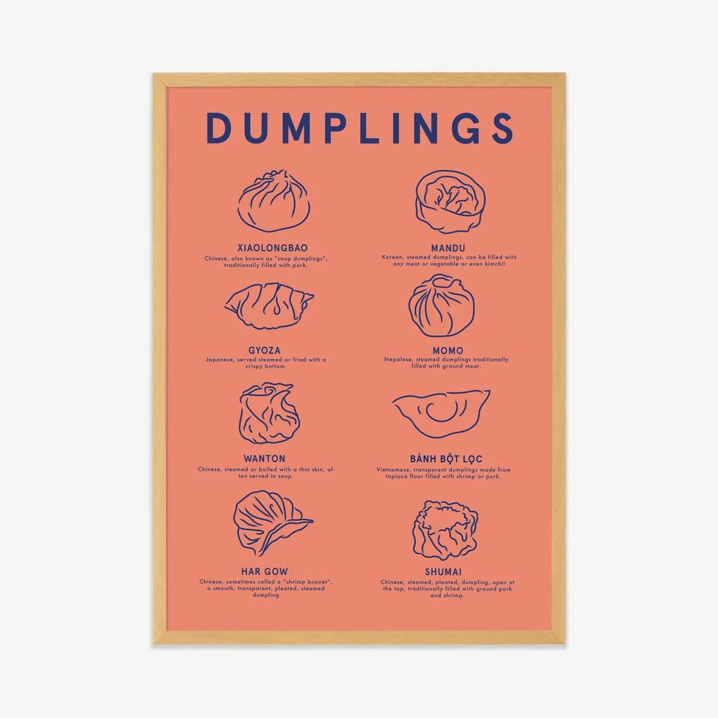 Violet Studio, 'Dumpling Menu', ingelijste print, A2