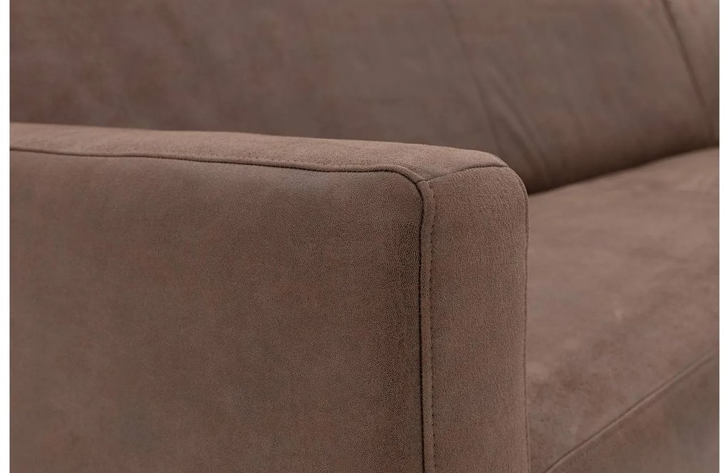 Goossens Key West bruin, micro leer, 2,5-zits, modern design