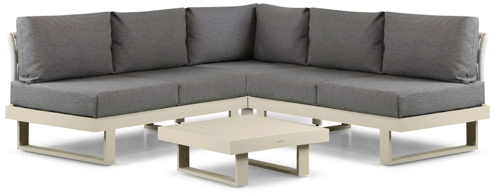 Hoek loungeset 5 personen Aluminium Taupe  Lifestyle Garden Furniture Lorenzo