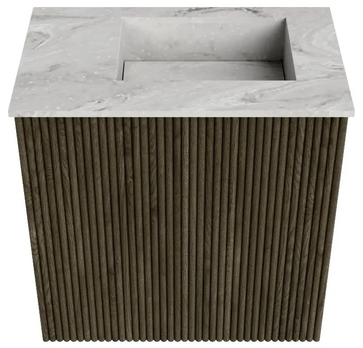 Mondiaz Joya DLux 40cm toiletmeubel shadow met wastafel faye rechts zonder kraangat glace