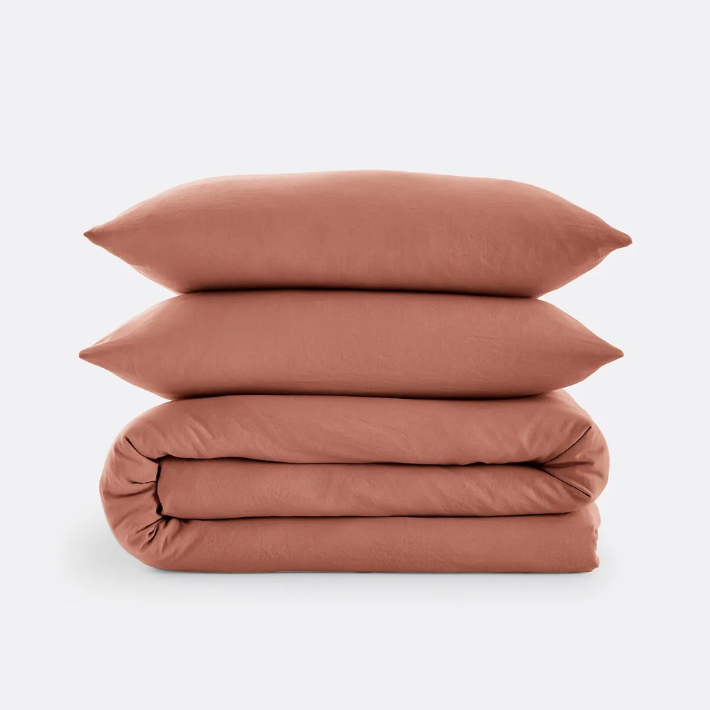 Bedset in gewassen microvezel, recycled polyester