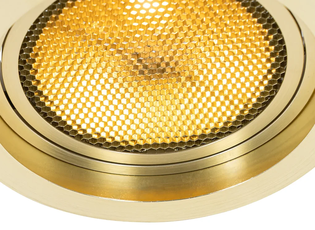 Set van 6 Moderne inbouwspot goud verstelbaar - Coop 111 Honey GU10 Binnenverlichting Lamp