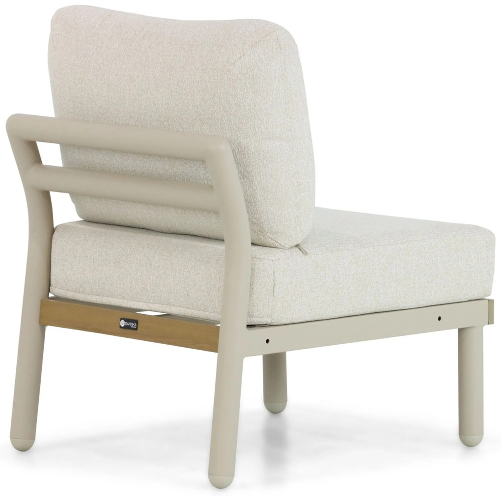 Hoek loungeset 7 personen Aluminium Taupe  Santika Furniture Santika